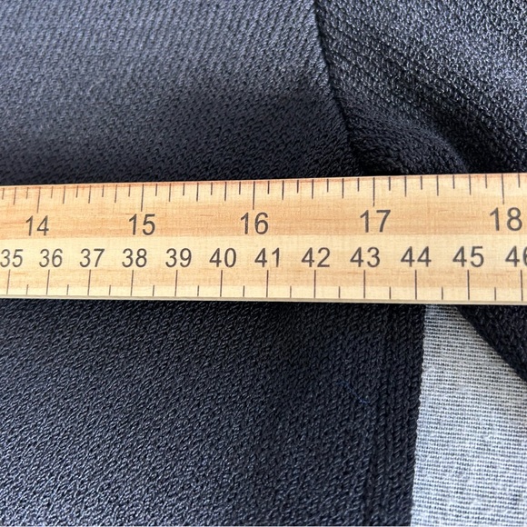 Vintage St. John By Marie Gray Black Santana Knit Sweater Dress Buttons Size 10 - Picture 7 of 13